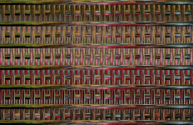 Geometrik kaplamalı güzel renklere sahip Soyut Tasarım, Yaratıcılık Arkaplanı