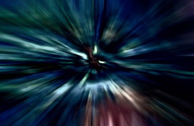 Hızlanma hareketi, ışık ve çizgiler koyu arkaplan üzerinde hızla hareket ediyor