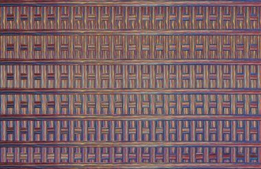 Geometrik fayanslı rengarenk deseni ve güzel renkleri olan soyut tasarım. 