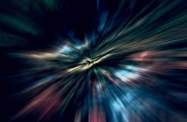 Hızlanma hareketi, ışık ve çizgiler koyu arkaplan üzerinde hızla hareket ediyor