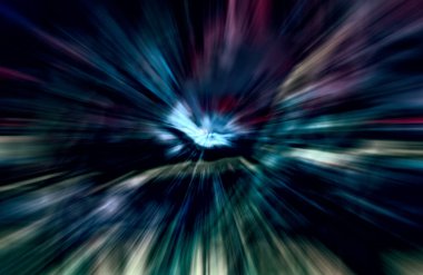 Hızlanma hareketi, ışık ve çizgiler koyu arkaplan üzerinde hızla hareket ediyor