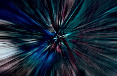 Hızlanma hareketi, ışık ve çizgiler koyu arkaplan üzerinde hızla hareket ediyor