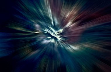 Hızlanma hareketi var. Işık ve çizgiler koyu arkaplanda hızla hareket ediyor