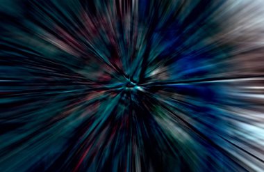 Hızlanma hareketi var. Işık ve çizgiler koyu arkaplanda hızla hareket ediyor