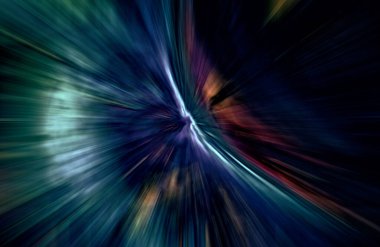 Hızlanma hareketi, ışık ve çizgiler koyu arkaplan üzerinde hızla hareket ediyor