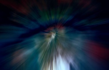 Hızlanma hareketi, ışık ve çizgiler koyu arkaplan üzerinde hızla hareket ediyor