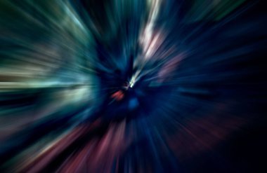 Hızlanma hareketi, ışık ve çizgiler koyu arkaplan üzerinde hızla hareket ediyor