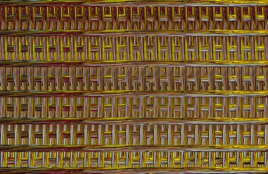 Geometrik fayanslı rengarenk deseni ve güzel renkleri olan soyut tasarım. 