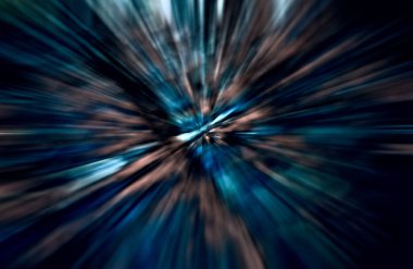 Hızlanma hareketi, ışık ve çizgiler koyu arkaplan üzerinde hızla hareket ediyor