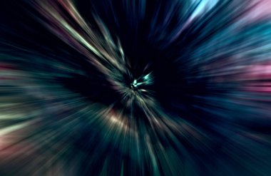 Hızlanma hareketi, ışık ve çizgiler koyu arkaplan üzerinde hızla hareket ediyor