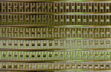 Geometrik fayanslı rengarenk deseni ve güzel renkleri olan soyut tasarım. 