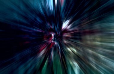 Hızlanma hareketi, ışık ve çizgiler koyu arkaplan üzerinde hızla hareket ediyor