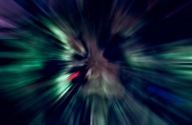 Hızlanma hareketi, ışık ve çizgiler koyu arkaplan üzerinde hızla hareket ediyor