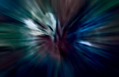 Hızlanma hareketi var. Işık ve çizgiler koyu arkaplanda hızla hareket ediyor