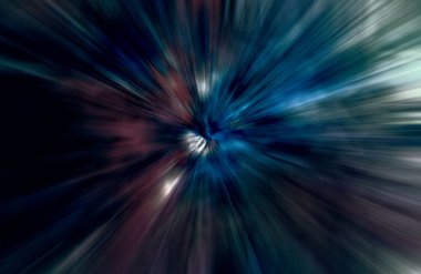 Hızlanma hareketi, ışık ve çizgiler koyu arkaplan üzerinde hızla hareket ediyor