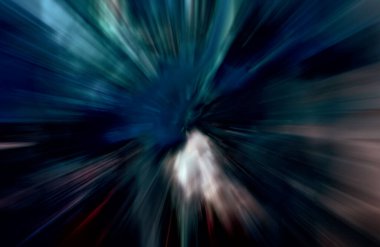 Hızlanma hareketi var. Işık ve çizgiler koyu arkaplanda hızla hareket ediyor