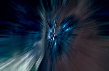 Hızlanma hareketi, ışık ve çizgiler koyu arkaplan üzerinde hızla hareket ediyor