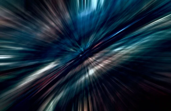 Acceleration Speed Motion Light Stripes Moving Fast Dark Background — Stock Photo, Image