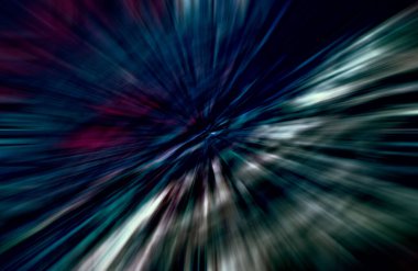 Hızlanma hareketi, ışık ve çizgiler koyu arkaplan üzerinde hızla hareket ediyor