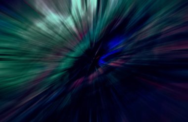 Hızlanma hareketi var. Işık ve çizgiler koyu arkaplanda hızla hareket ediyor