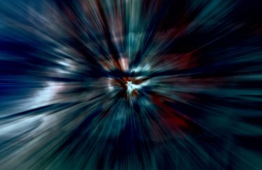 Hızlanma hareketi, ışık ve çizgiler koyu arkaplan üzerinde hızla hareket ediyor