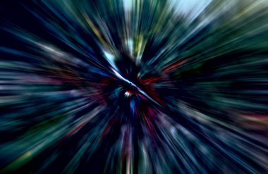 Hızlanma hareketi, ışık ve çizgiler koyu arkaplan üzerinde hızla hareket ediyor