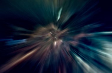 Hızlanma hareketi, ışık ve çizgiler koyu arkaplan üzerinde hızla hareket ediyor