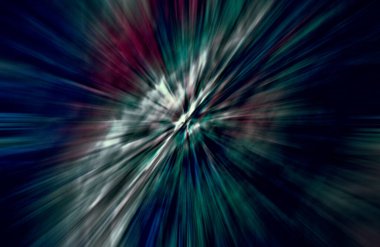 Hızlanma hareketi var. Işık ve çizgiler koyu arkaplanda hızla hareket ediyor