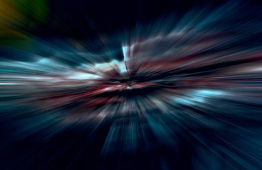 Hızlanma hareketi, ışık ve çizgiler koyu arkaplan üzerinde hızla hareket ediyor