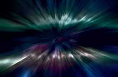 Hızlanma hareketi, ışık ve çizgiler koyu arkaplan üzerinde hızla hareket ediyor