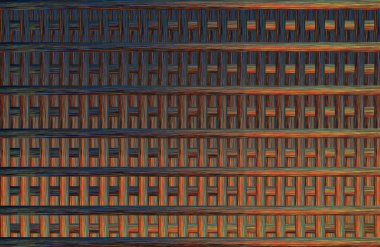 Geometrik fayanslı rengarenk deseni ve güzel renkleri olan soyut tasarım. 