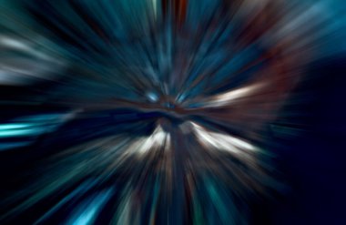 Hızlanma hareketi, ışık ve çizgiler koyu arkaplan üzerinde hızla hareket ediyor