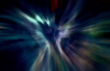 Hızlanma hareketi, ışık ve çizgiler koyu arkaplan üzerinde hızla hareket ediyor