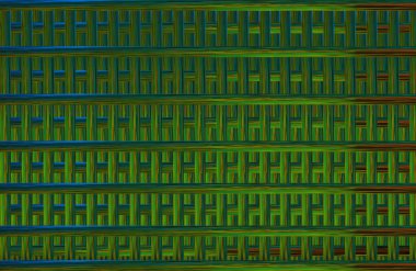 Geometrik fayanslı rengarenk deseni ve güzel renkleri olan soyut tasarım. 