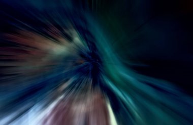 Hızlanma hareketi var. Işık ve çizgiler koyu arkaplanda hızla hareket ediyor