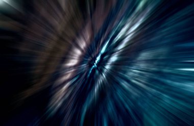 Hızlanma hareketi var. Işık ve çizgiler koyu arkaplanda hızla hareket ediyor