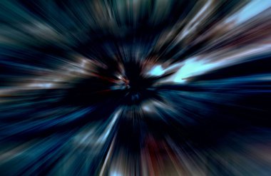 Hızlanma hareketi, ışık ve çizgiler koyu arkaplan üzerinde hızla hareket ediyor