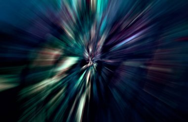 Hızlanma hareketi, ışık ve çizgiler koyu arkaplan üzerinde hızla hareket ediyor