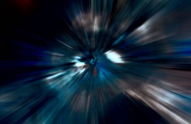 Hızlanma hareketi, ışık ve çizgiler koyu arkaplan üzerinde hızla hareket ediyor