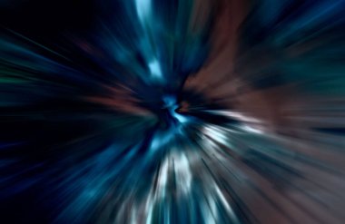 Hızlanma hareketi, ışık ve çizgiler koyu arkaplan üzerinde hızla hareket ediyor