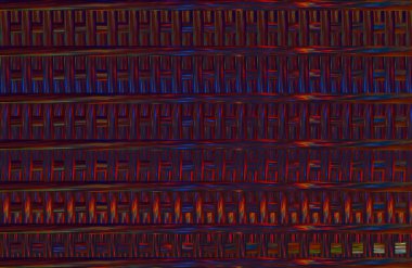 Geometrik fayanslı rengarenk deseni ve güzel renkleri olan soyut tasarım. 