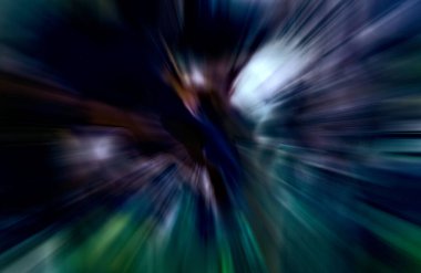 Hızlanma hareketi var. Işık ve çizgiler koyu arkaplanda hızla hareket ediyor