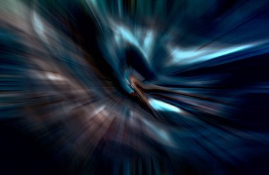 Hızlanma hareketi var. Işık ve çizgiler koyu arkaplanda hızla hareket ediyor