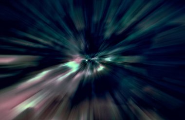 Hızlanma hareketi, ışık ve çizgiler koyu arkaplan üzerinde hızla hareket ediyor