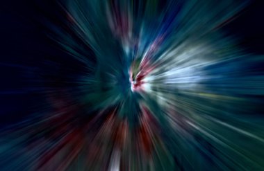 Hızlanma hareketi, ışık ve çizgiler koyu arkaplan üzerinde hızla hareket ediyor