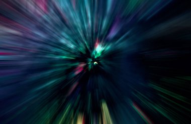 Hızlanma hareketi, ışık ve çizgiler koyu arkaplan üzerinde hızla hareket ediyor