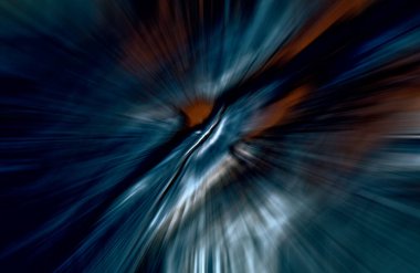 Hızlanma hareketi var. Işık ve çizgiler koyu arkaplanda hızla hareket ediyor