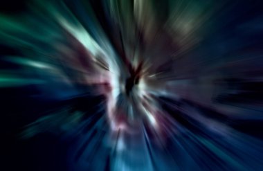 Hızlanma hareketi, ışık ve çizgiler koyu arkaplan üzerinde hızla hareket ediyor