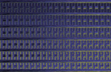Geometrik fayanslı rengarenk deseni ve güzel renkleri olan soyut tasarım. 