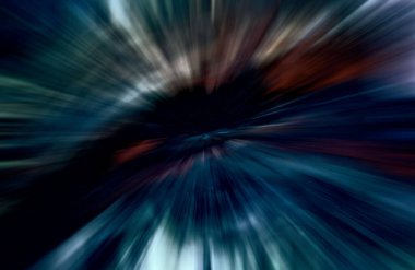 Hızlanma hareketi, ışık ve çizgiler koyu arkaplan üzerinde hızla hareket ediyor